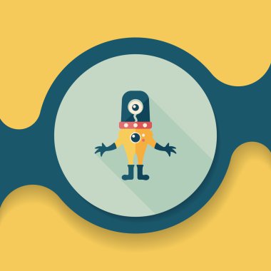 Uzun Gölge, eps10 alanı yabancı düz simgesiyle