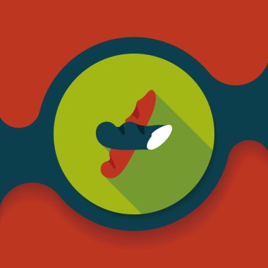 Uzun Gölge, eps10 ile Fransız ekmeği düz simgesi