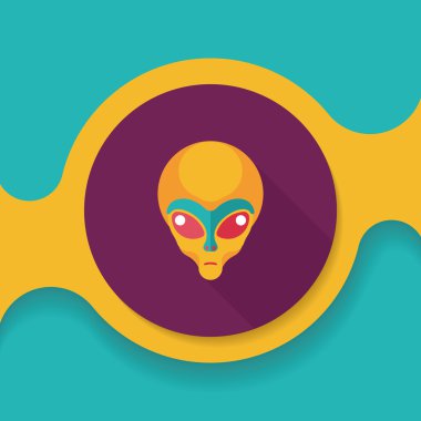 Uzun Gölge, eps10 alanı yabancı düz simgesiyle