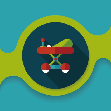 bebeğim walker düz simgesi ile uzun gölge, eps10