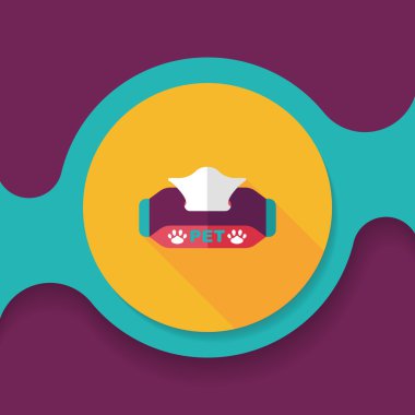 Evde beslenen hayvan stili doku uzun gölge, eps10 büyük düz simgesi