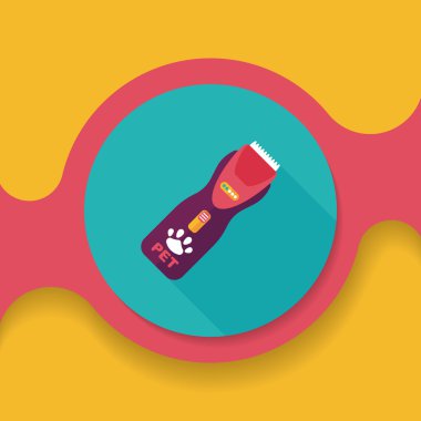 Uzun Gölge, eps10 ile evde beslenen hayvan tıraş makinesi düz simgesi