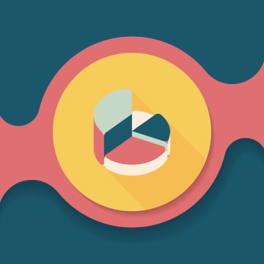 Uzun Gölge, eps10 ile iş pasta grafiği düz simgesi