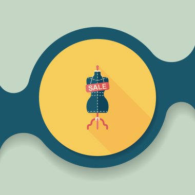 Uzun Gölge, eps10 ile alışveriş manken düz simgesi