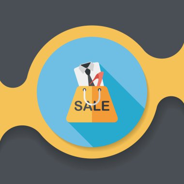 Uzun Gölge, eps10 ile alışveriş elbise düz simgesi