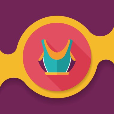 Yüzme uygun uzun gölge, eps10 ile düz simgesi