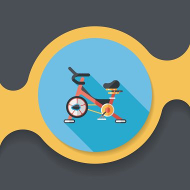 Uzun Gölge, eps10 ile egzersiz bisikleti düz simgesi