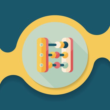 abaküs hesaplama uzun gölge düz simgesiyle