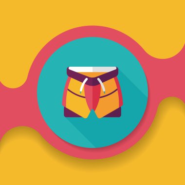 Uzun Gölge, eps10 ile bisiklet şort düz simgesi