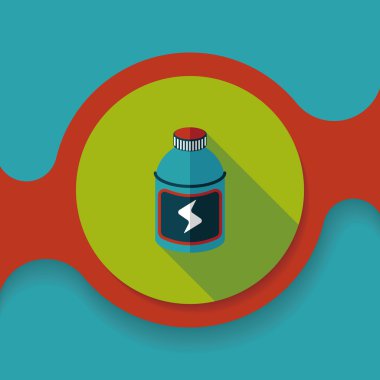 Uzun Gölge, eps10 ile enerji içecekleri düz simgesi