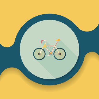 Uzun Gölge, eps10 ile düz simgesi Bisiklete binme