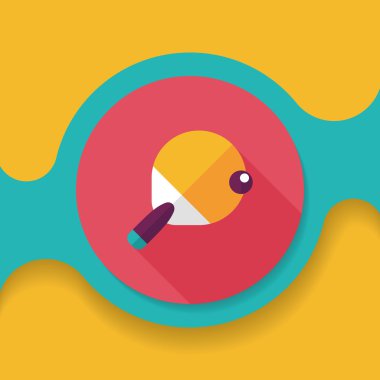 Uzun Gölge, eps10 ile Masa Tenisi raketi düz simgesi