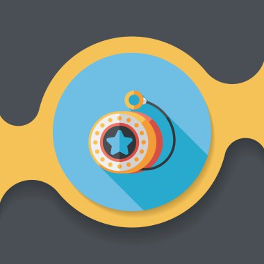 Yo yo simgesi ile uzun gölge, eps 10 daire