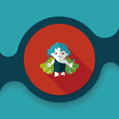 Sevgililer günü aşk tanrısı uzun gölge, eps10 düz simgesiyle