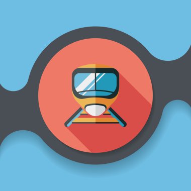 uzun gölge ile hız treni düz simgesi