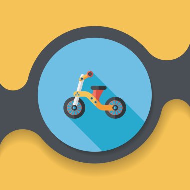 Uzun Gölge, eps10 ile çocuklar bisiklet daha düz simgesi