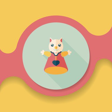 Uzun Gölge, eps10 ile kedi El kuklası düz simgesi