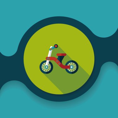 Uzun Gölge, eps10 ile çocuklar bisiklet daha düz simgesi