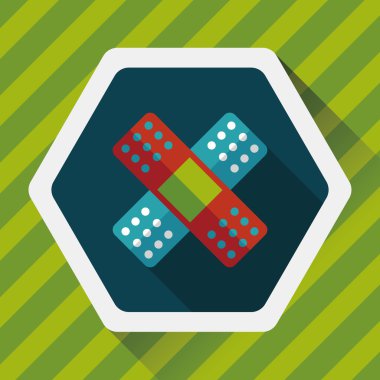 Uzun Gölge, eps10 tıbbi sargı düz simgesiyle