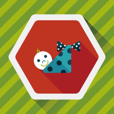 Bebek uzun gölge, eps10 düz simgesiyle