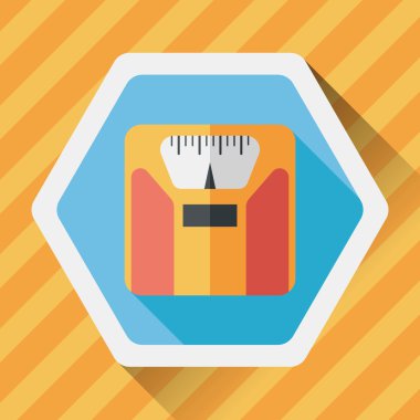 Uzun Gölge, eps10 ile ağırlık ölçek düz simgesi