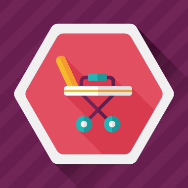 Uzun Gölge, eps10 ile hastane yatak düz simgesi