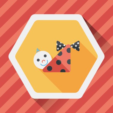 Bebek uzun gölge, eps10 düz simgesiyle