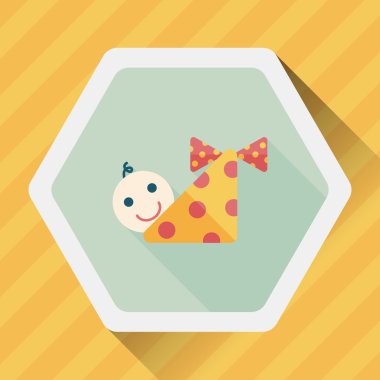 Bebek uzun gölge, eps10 düz simgesiyle