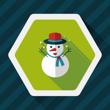 kardan adam düz simgesi ile uzun gölge, eps10