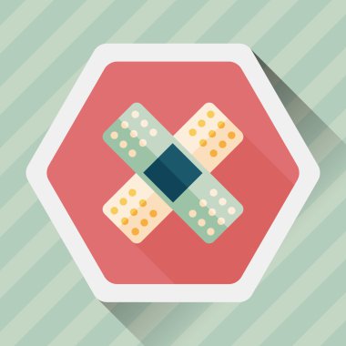 Uzun Gölge, eps10 tıbbi sargı düz simgesiyle