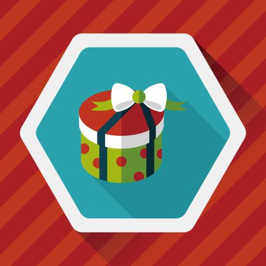 Uzun Gölge, eps10 hediye düz simgesi