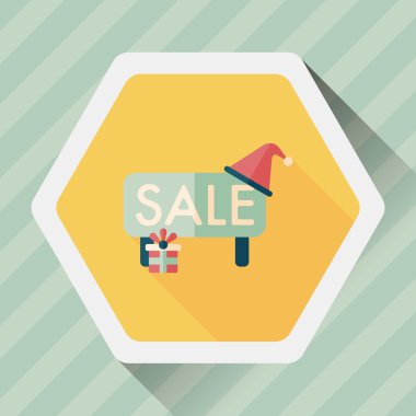 Uzun Gölge, eps10 ile Noel satış düz simgesi