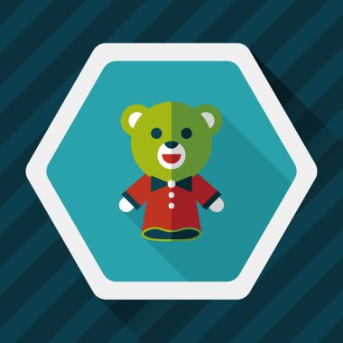 Uzun Gölge, eps10bear el puppe el kukla düz simgesiyle ayı