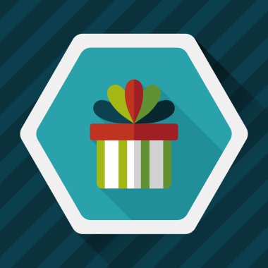 Uzun Gölge, eps10 hediye düz simgesi