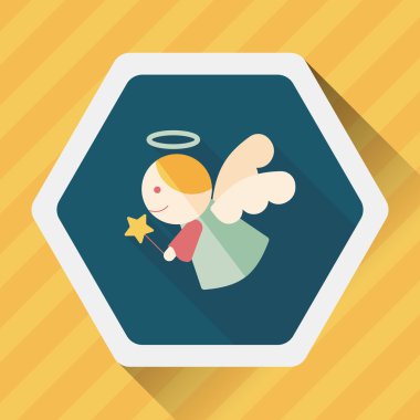 Angel uzun gölge, eps 10 düz simgesi