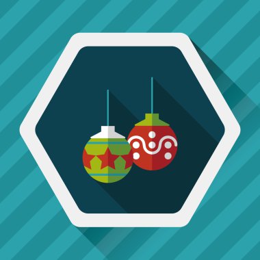 Uzun Gölge, eps10 ile Noel top düz simgesi