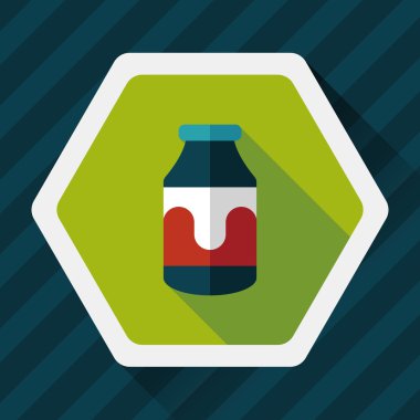 Uzun Gölge, eps10 süt düz simgesi