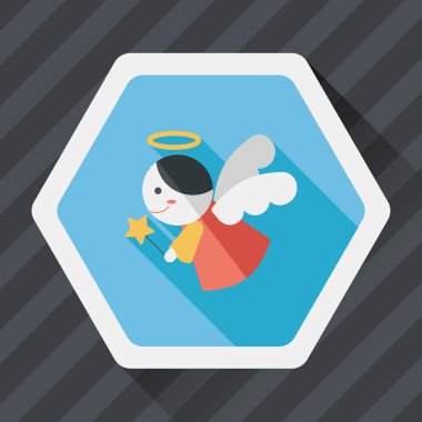 Angel uzun gölge, eps 10 düz simgesi