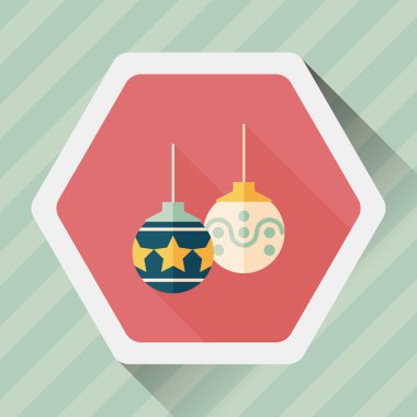 Uzun Gölge, eps10 ile Noel top düz simgesi