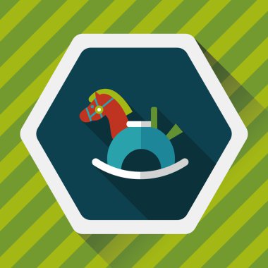 Uzun Gölge, eps10 ile at oyuncak düz simgesi