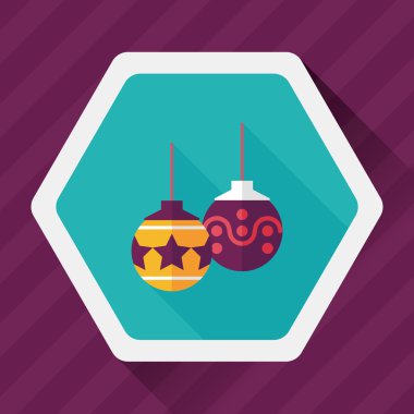 Uzun Gölge, eps10 ile Noel top düz simgesi