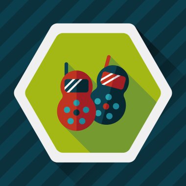 Uzun Gölge, eps10 telsiz düz simgesi