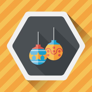 Uzun Gölge, eps10 ile Noel top düz simgesi