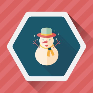 kardan adam düz simgesi ile uzun gölge, eps10