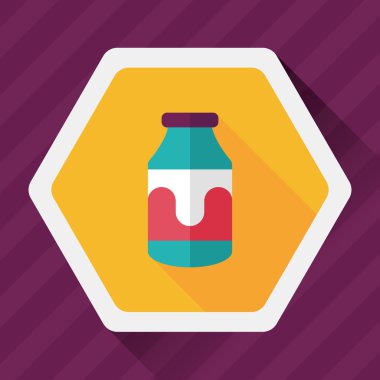 Uzun Gölge, eps10 süt düz simgesi