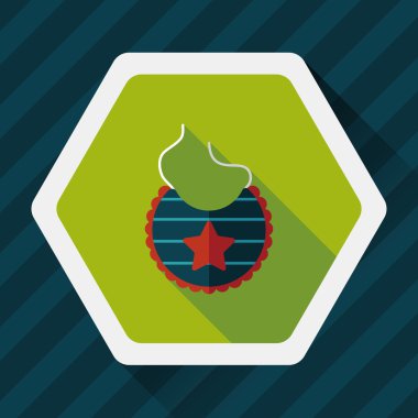 Bebek önlüğü uzun gölge, eps 10 düz simgesiyle