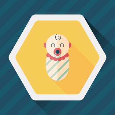 Bebek uzun gölge, eps10 düz simgesiyle