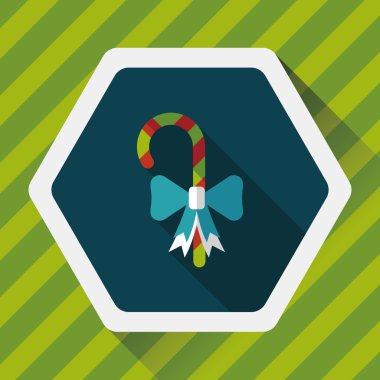 doğum günü şeker düz simgesi ile uzun gölge, eps10