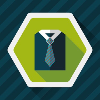 Uzun Gölge, eps10 ile iş gömlek ve kravat düz simgesi