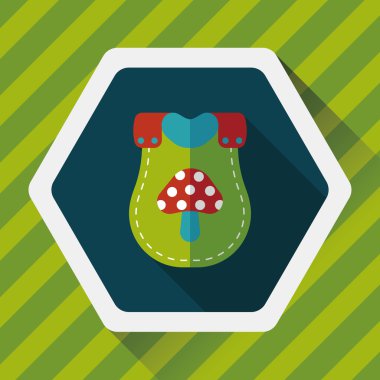 Bebek önlüğü uzun gölge, eps 10 düz simgesiyle